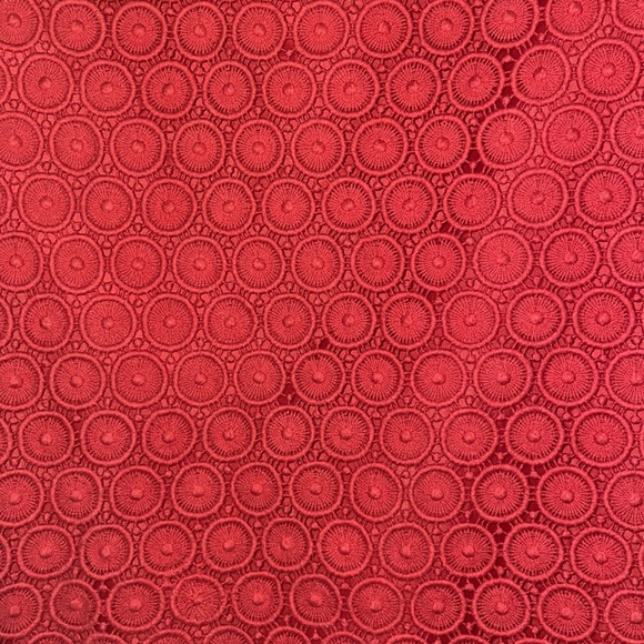 •CYNTHIA ROWLEY•TOMATO GEOMETRIC CROCHET PATTERN 100% LINED PENCIL SKIRT SIZE 2 - Picture 3 of 9